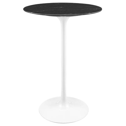 Lippa 28" Round Artificial Marble Bar Table, EEI-5203 FredCo