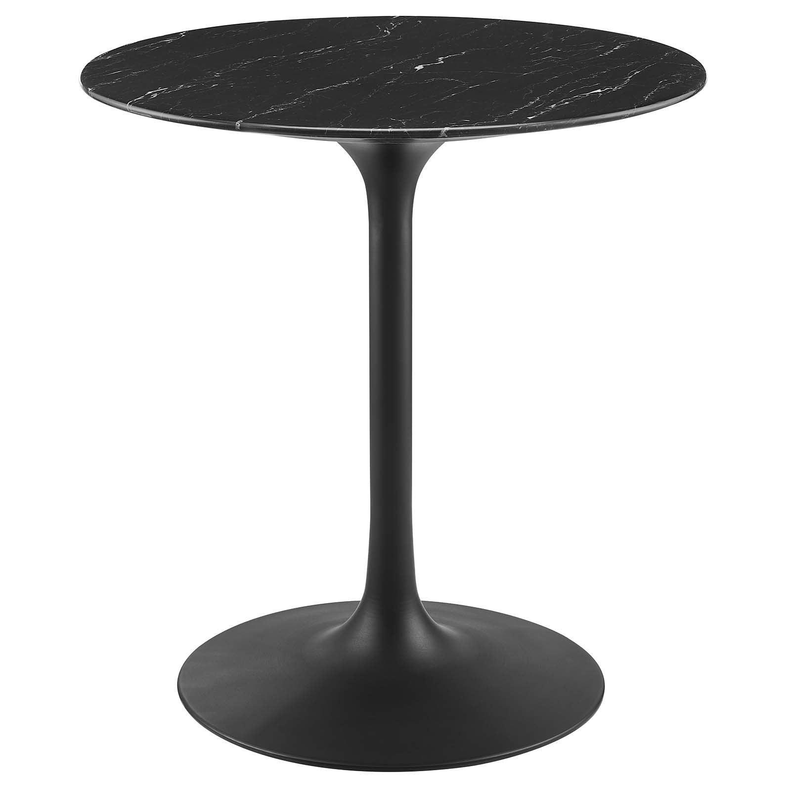 Lippa 28" Round Artificial Marble Dining Table, EEI-4867 FredCo