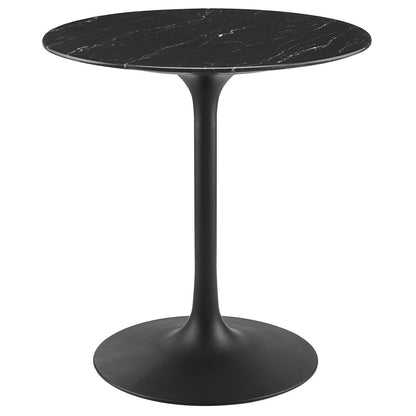 Lippa 28" Round Artificial Marble Dining Table, EEI-4867 FredCo