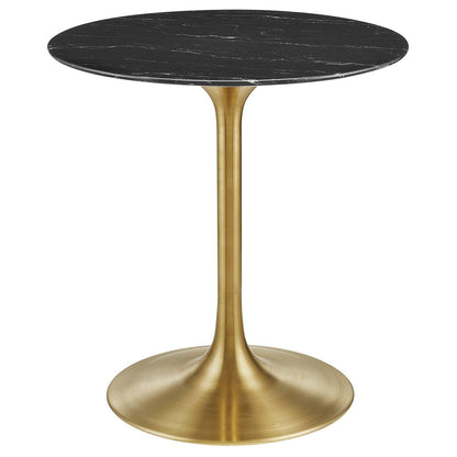 Lippa 28" Round Artificial Marble Dining Table, EEI-5224 FredCo