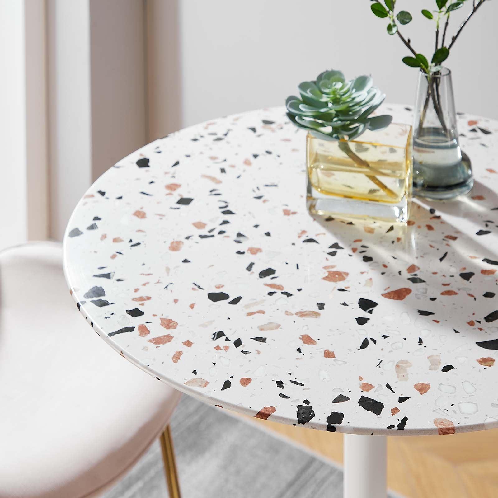Lippa 28" Round Terrazzo Bar Table, EEI-5707 FredCo