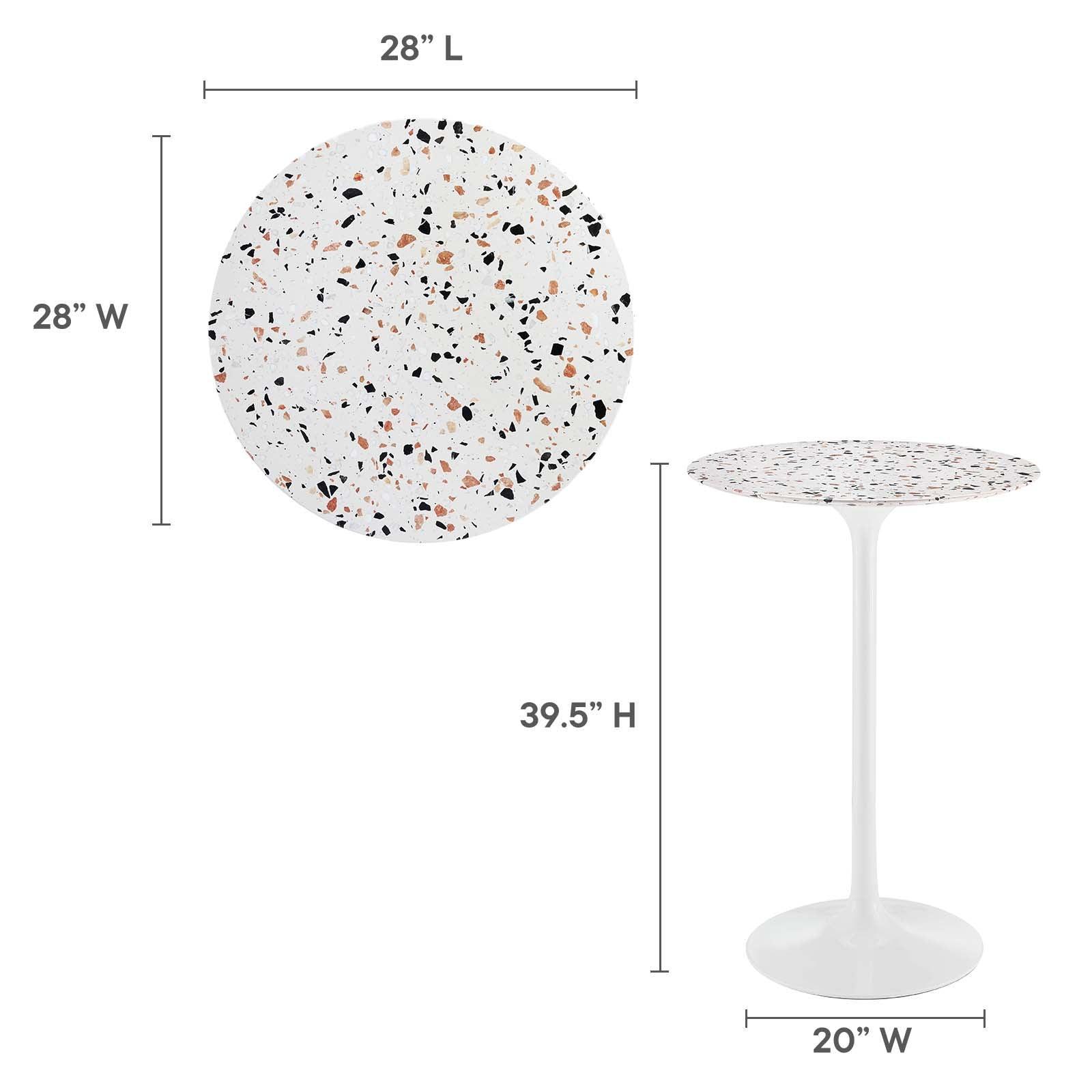 Lippa 28" Round Terrazzo Bar Table, EEI-5707 FredCo