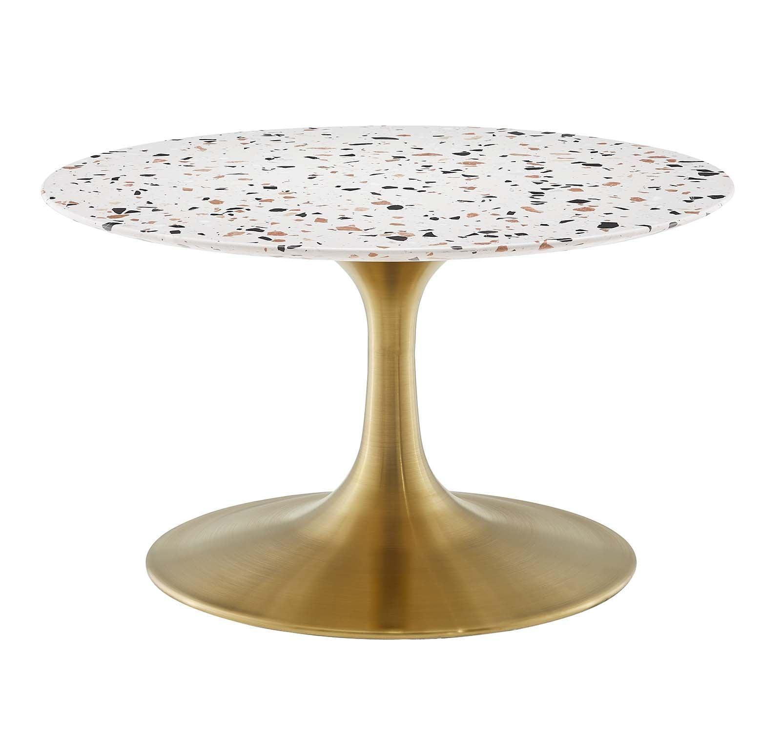Lippa 28" Round Terrazzo Coffee Table, EEI-5711 FredCo