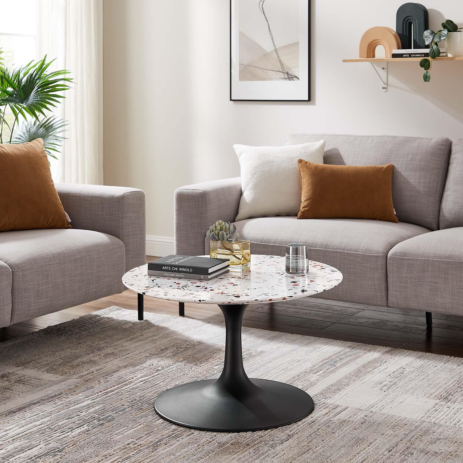 Lippa 28" Round Terrazzo Coffee Table, EEI-5712 FredCo