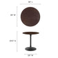 Lippa 28" Round Wood Dining Table, EEI-4861 FredCo