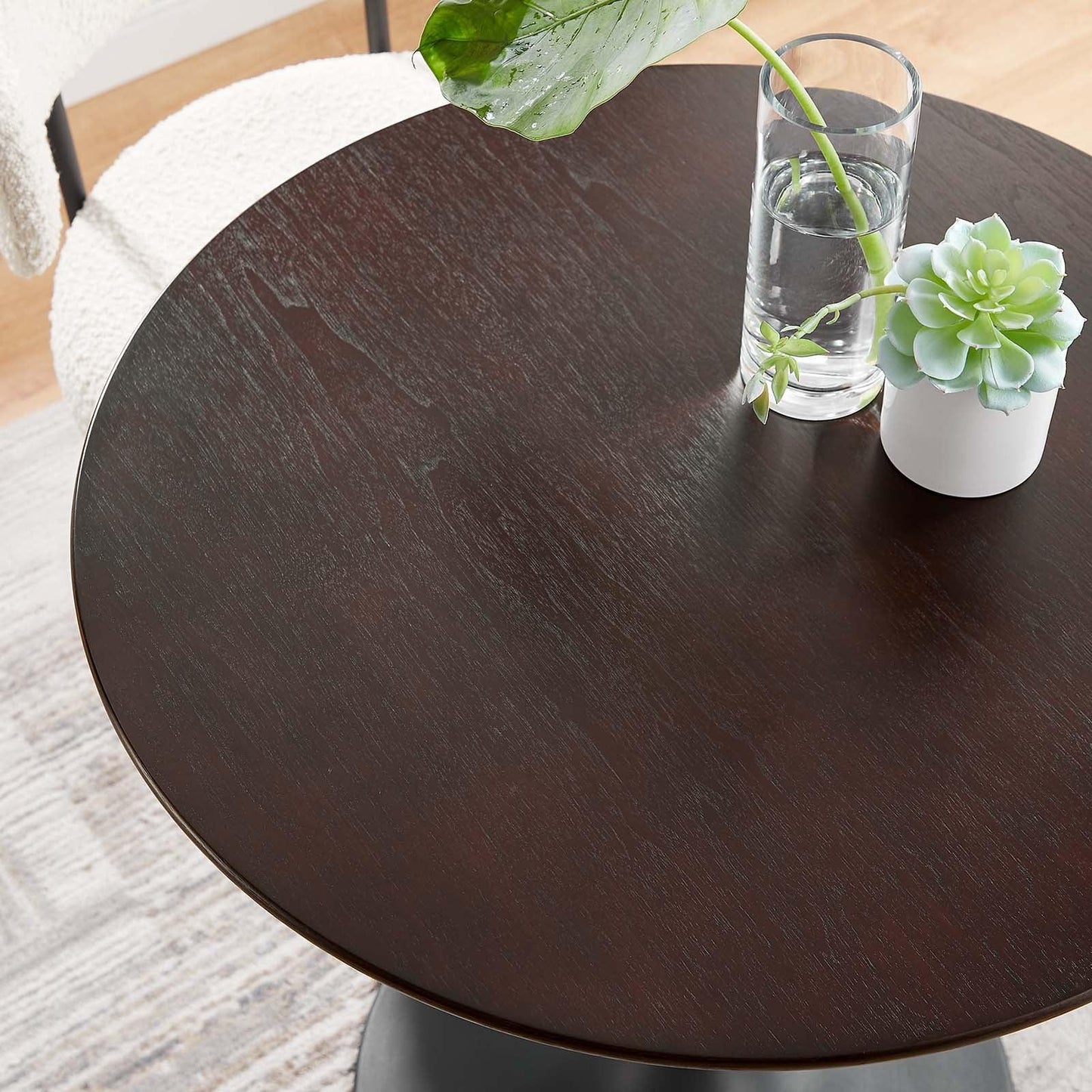 Lippa 28" Round Wood Dining Table, EEI-4861 FredCo