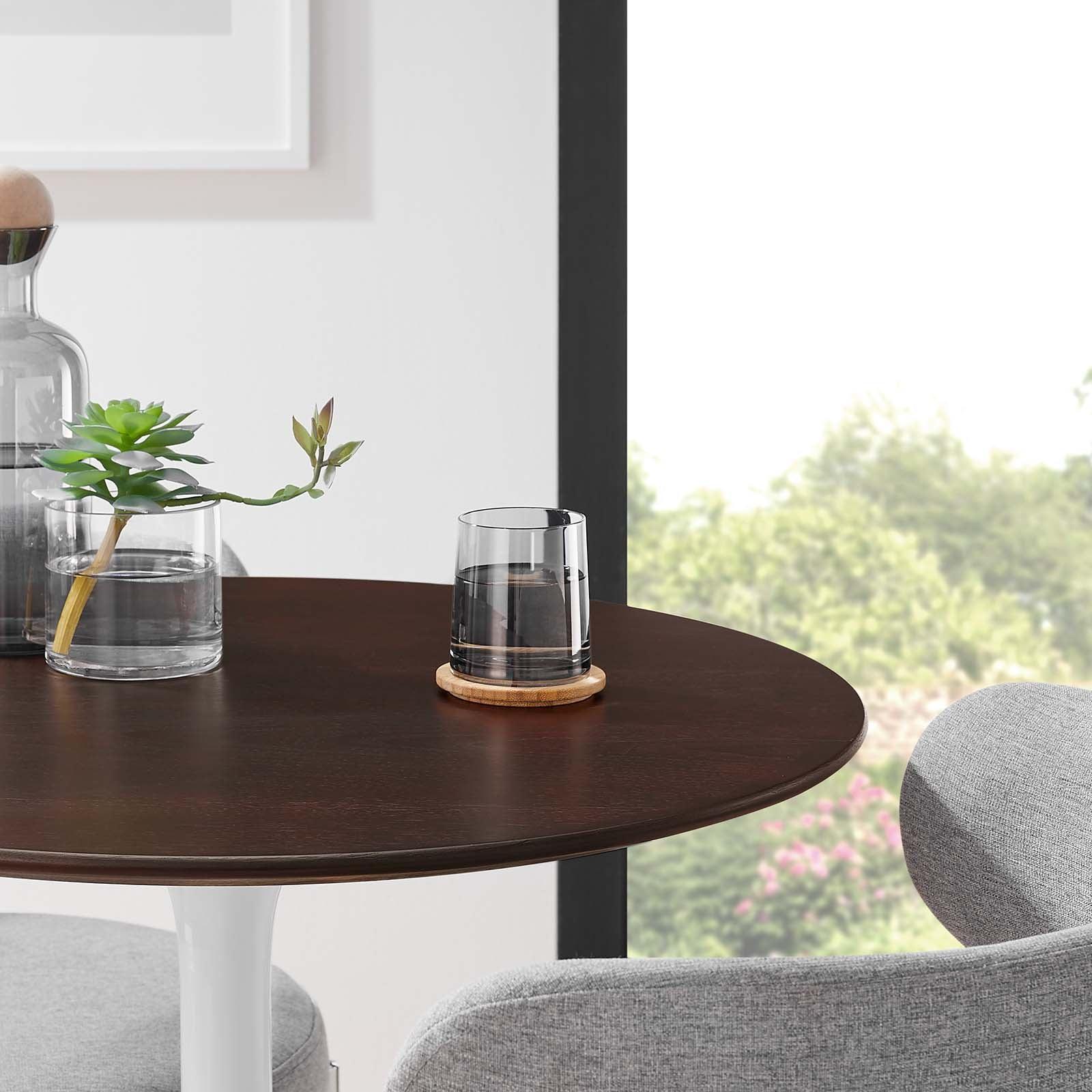 Lippa 28" Round Wood Dining Table, EEI-5155 FredCo
