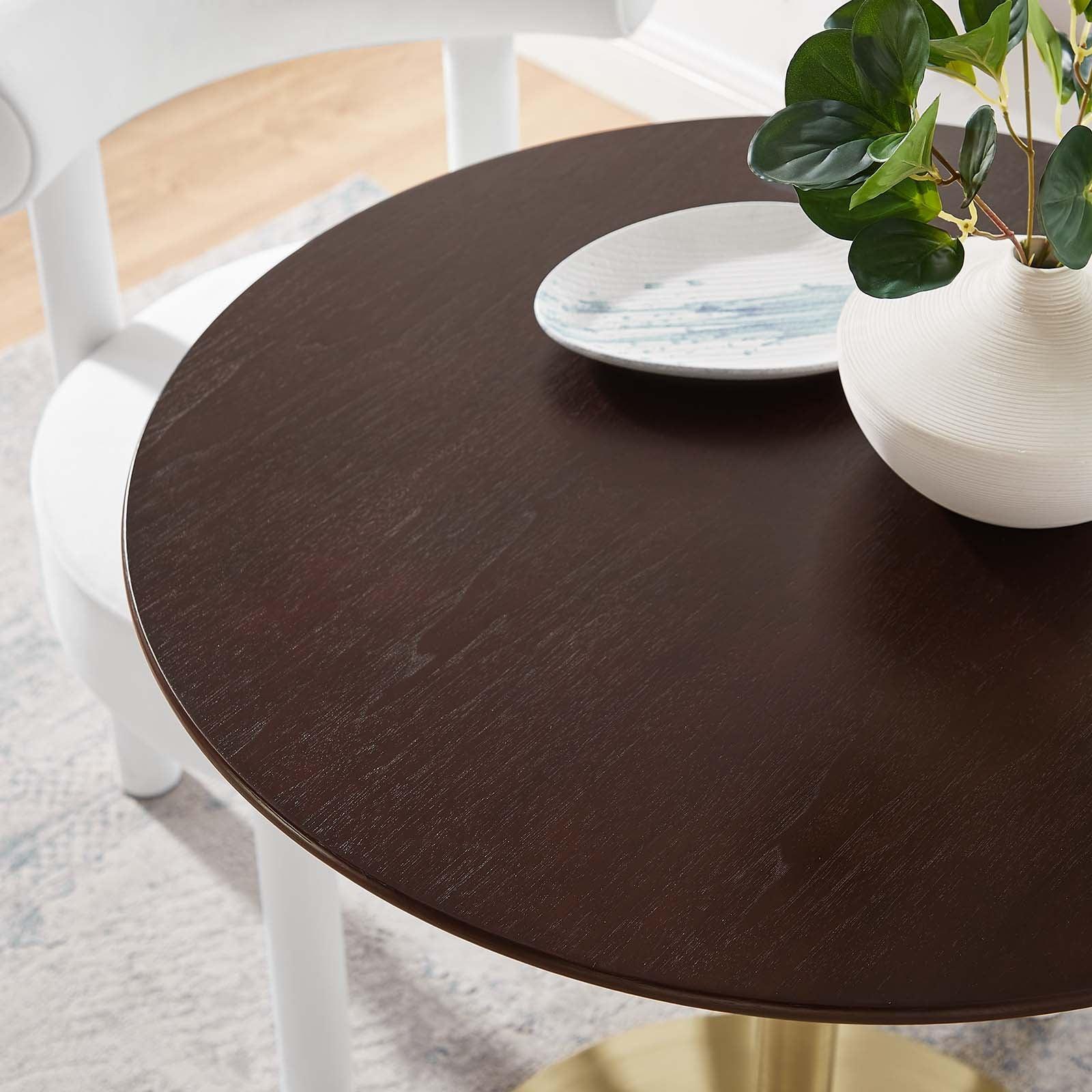 Lippa 28" Round Wood Dining Table, EEI-5212 FredCo