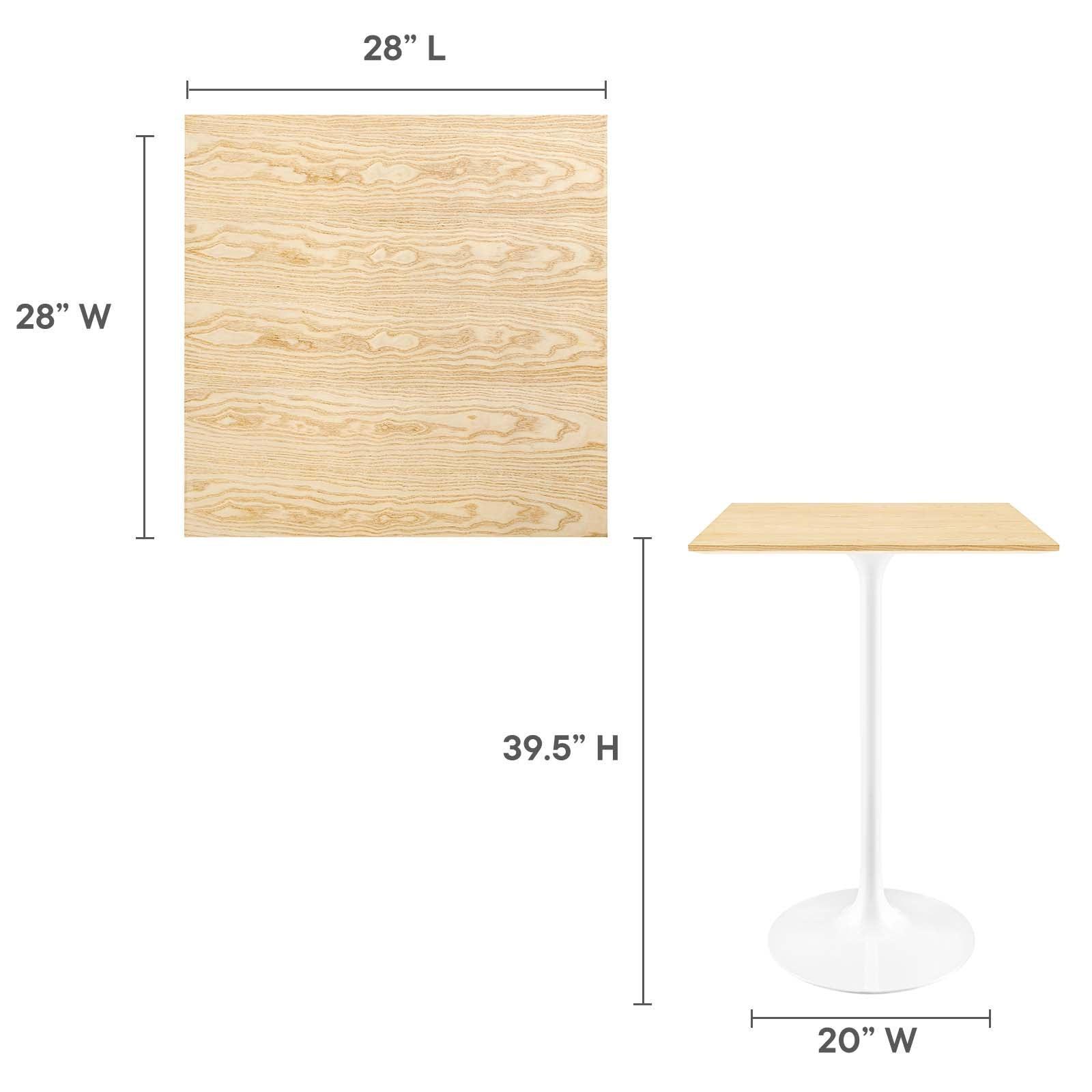 Lippa 28" Square Bar Table, EEI-5202 FredCo