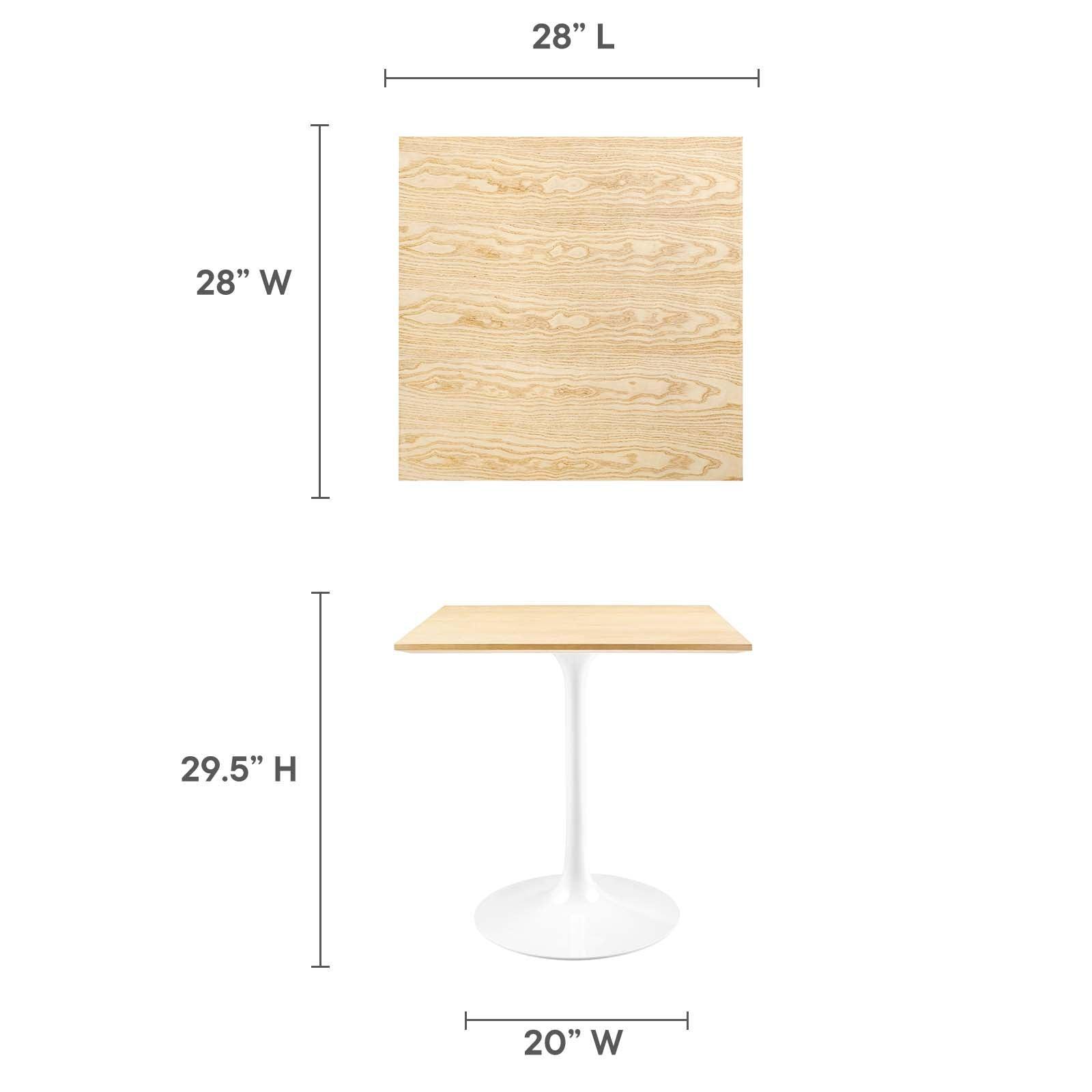 Lippa 28" Square Dining Table, EEI-5164 FredCo