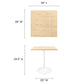 Lippa 28" Square Dining Table, EEI-5164 FredCo