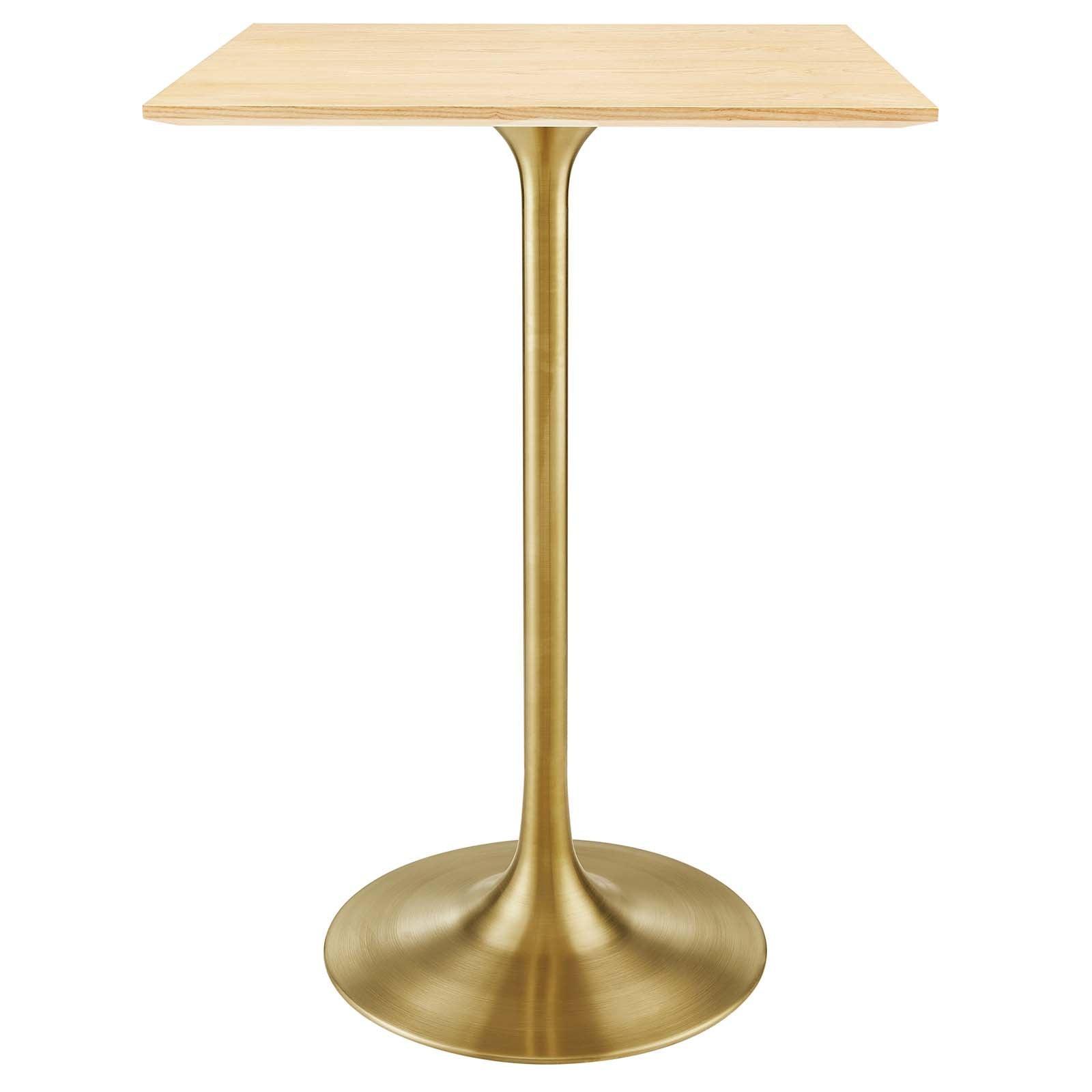 Lippa 28" Square Wood Bar Table, EEI-5532 FredCo