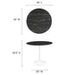 Lippa 36" Round Artificial Marble Dining Table, EEI-5168 FredCo