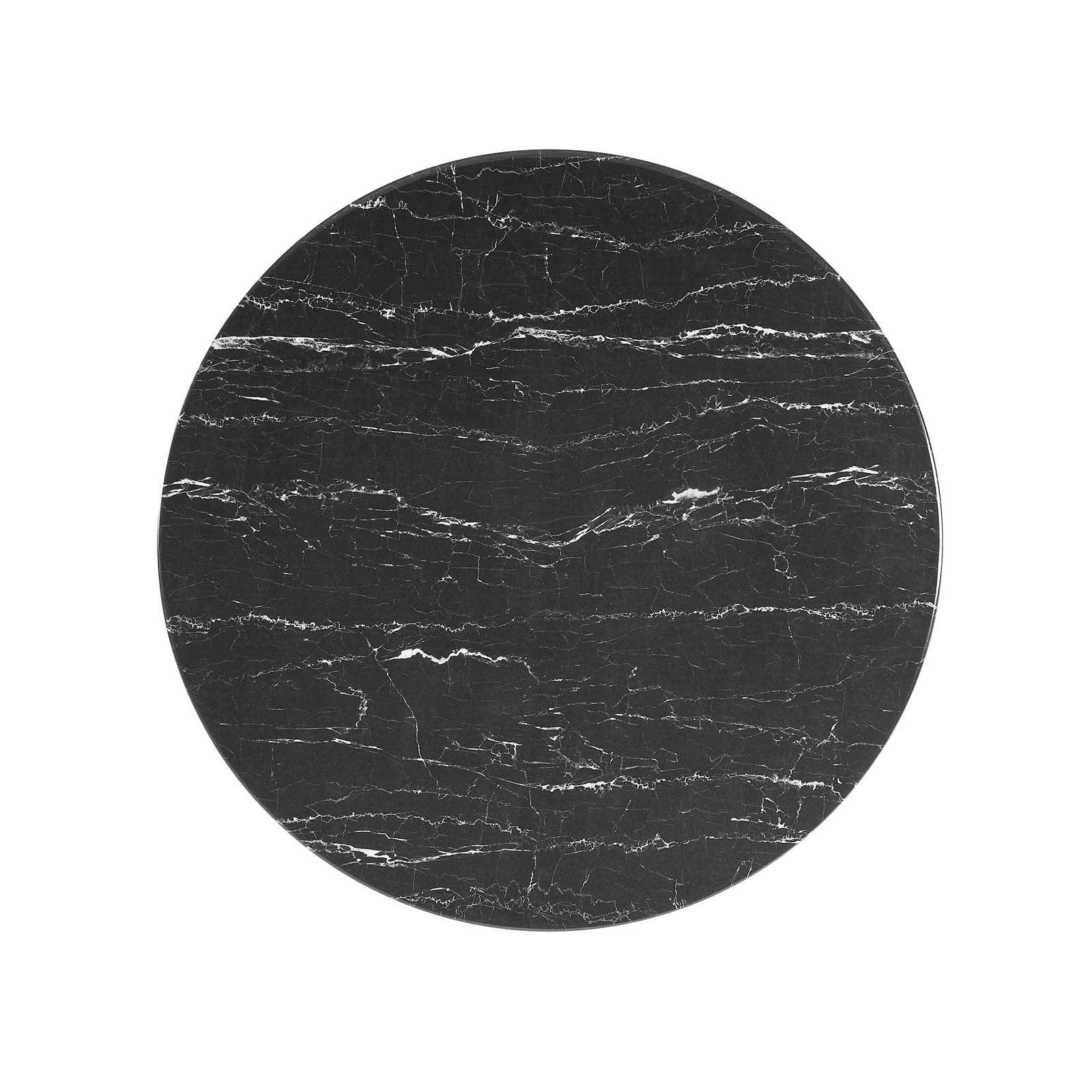 Lippa 36" Round Artificial Marble Dining Table, EEI-5225 FredCo