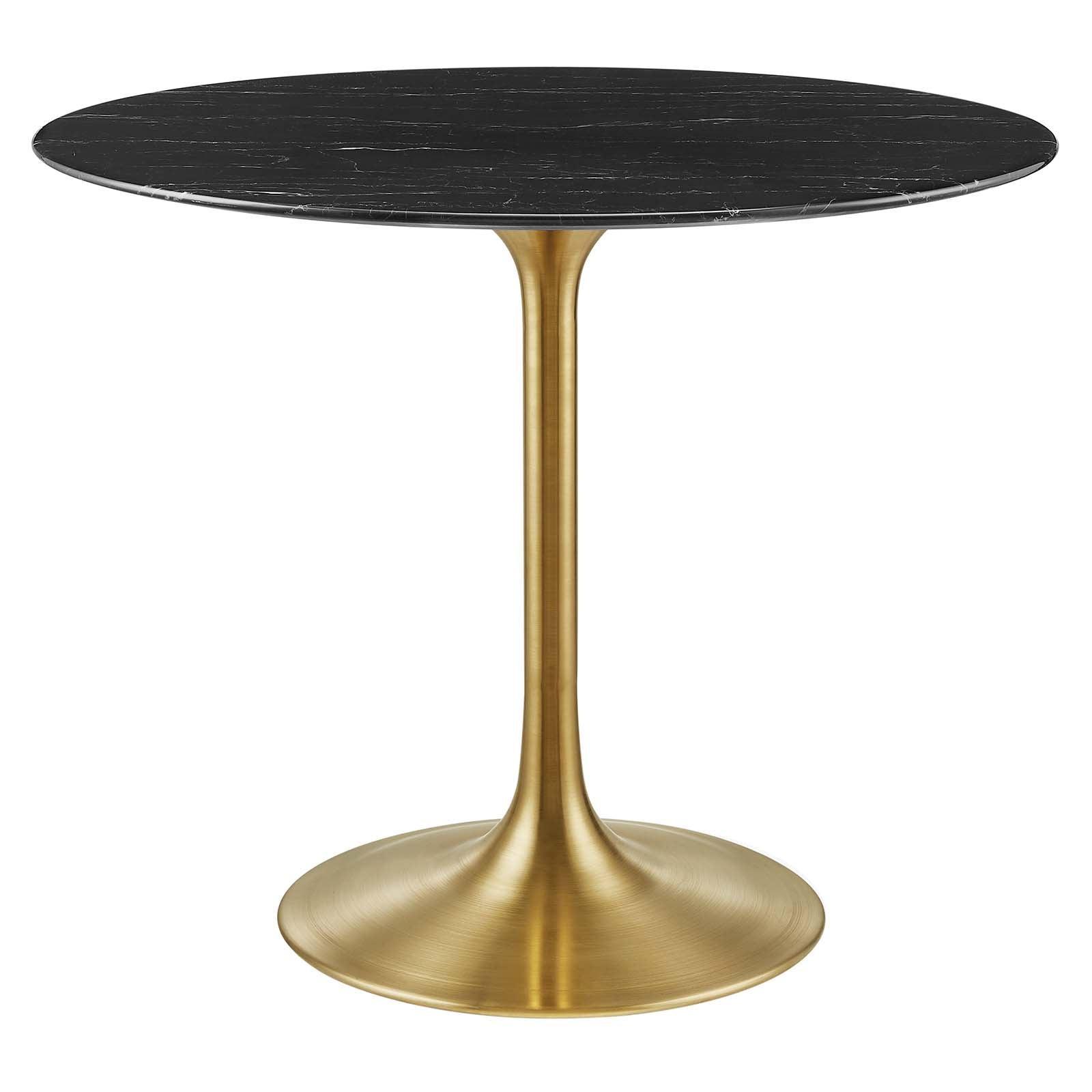 Lippa 36" Round Artificial Marble Dining Table, EEI-5225 FredCo