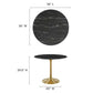 Lippa 36" Round Artificial Marble Dining Table, EEI-5225 FredCo