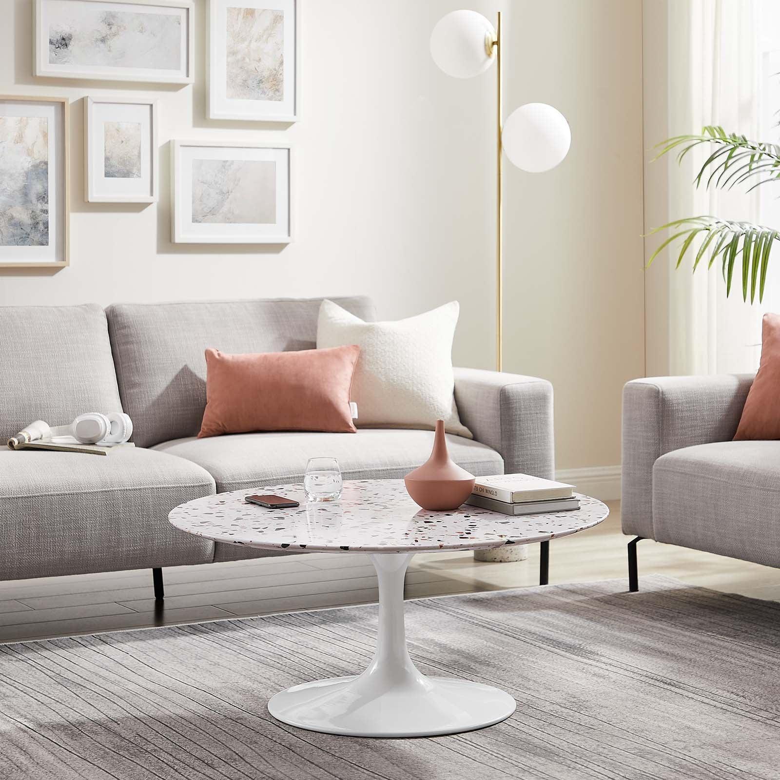 Lippa 36" Round Terrazzo Coffee Table, EEI-5719 FredCo