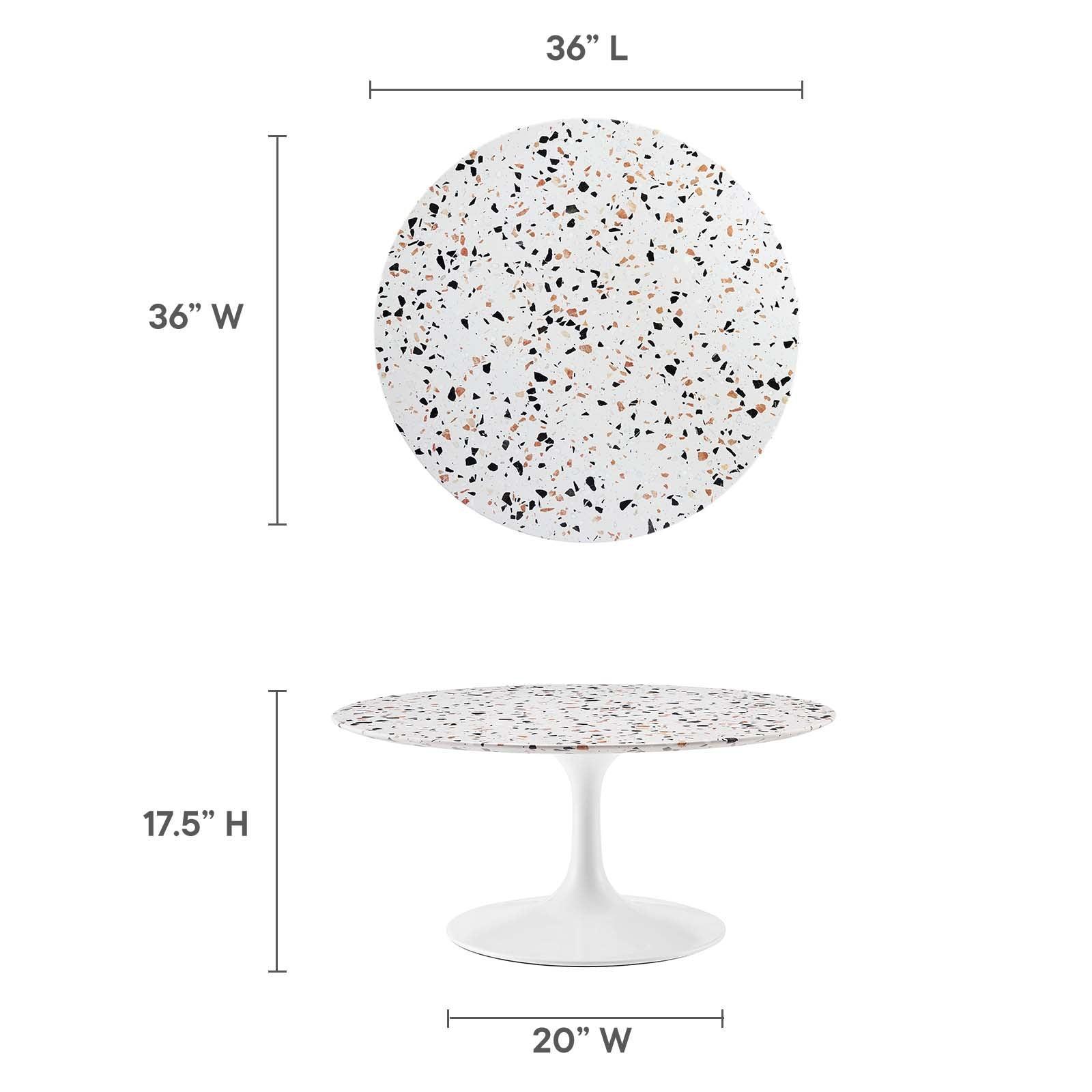 Lippa 36" Round Terrazzo Coffee Table, EEI-5719 FredCo