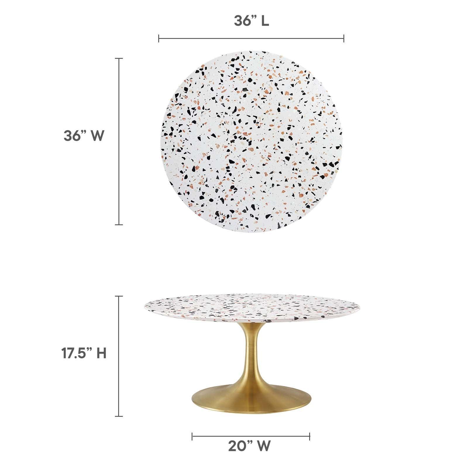 Lippa 36" Round Terrazzo Coffee Table, EEI-5720 FredCo