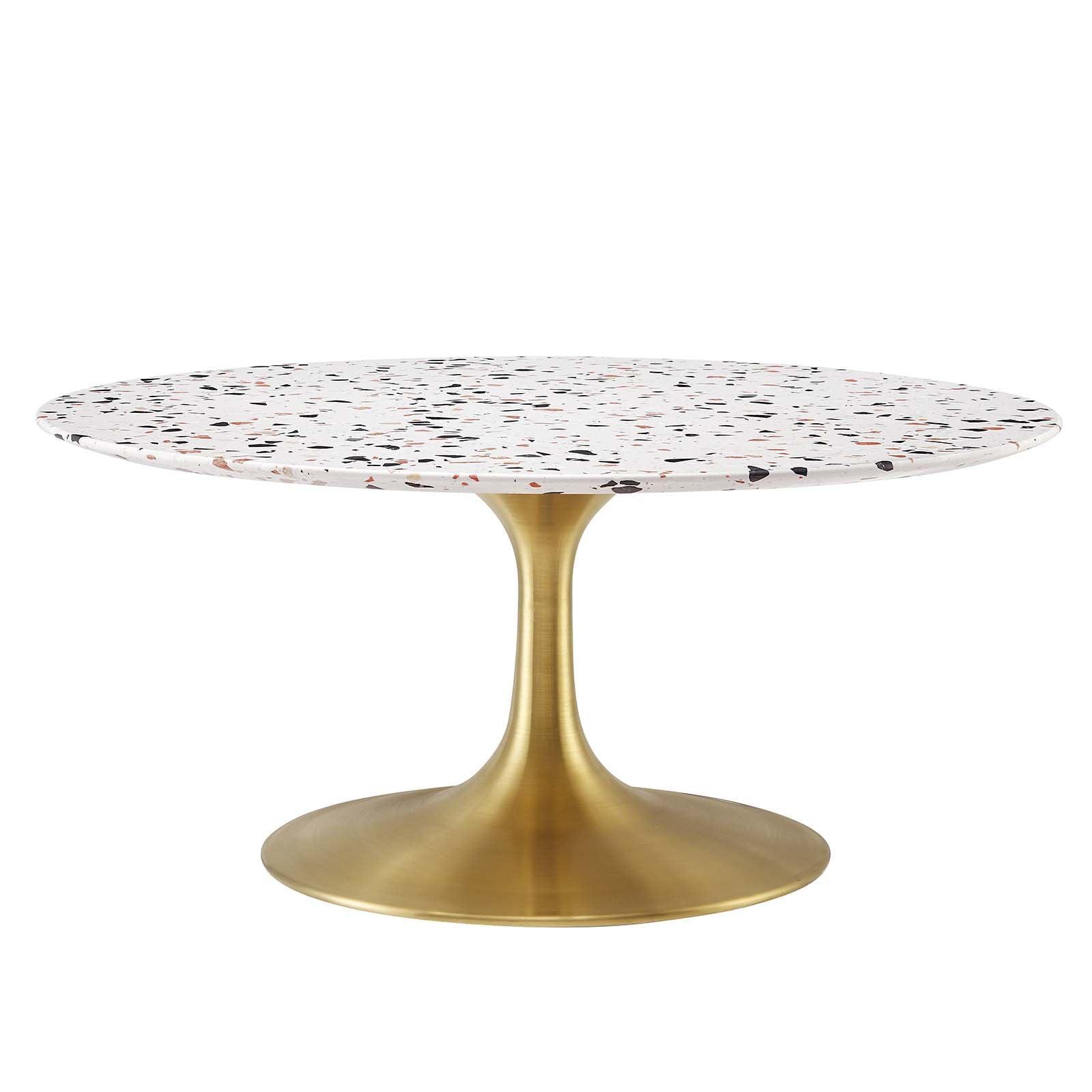 Lippa 36" Round Terrazzo Coffee Table, EEI-5720 FredCo