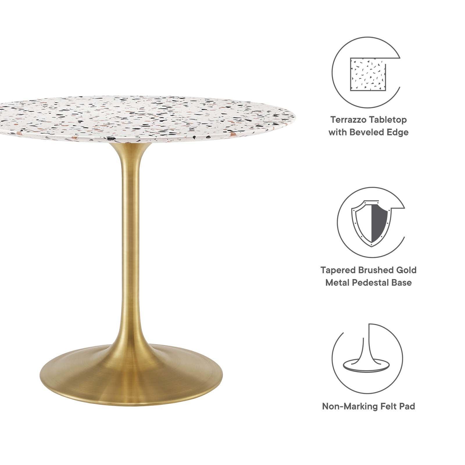 Lippa 36" Round Terrazzo Dining Table, EEI-5715 FredCo