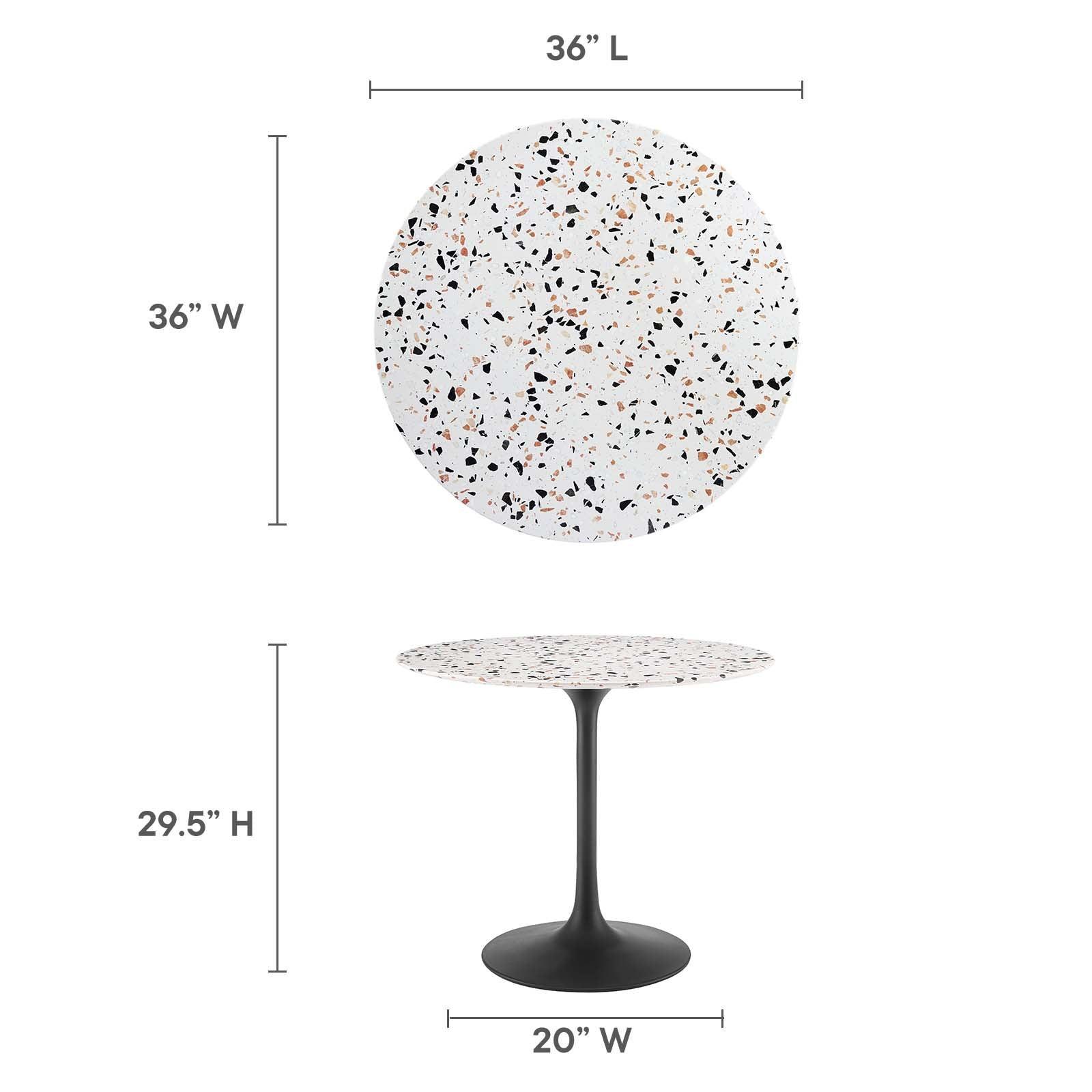 Lippa 36" Round Terrazzo Dining Table, EEI-5716 FredCo