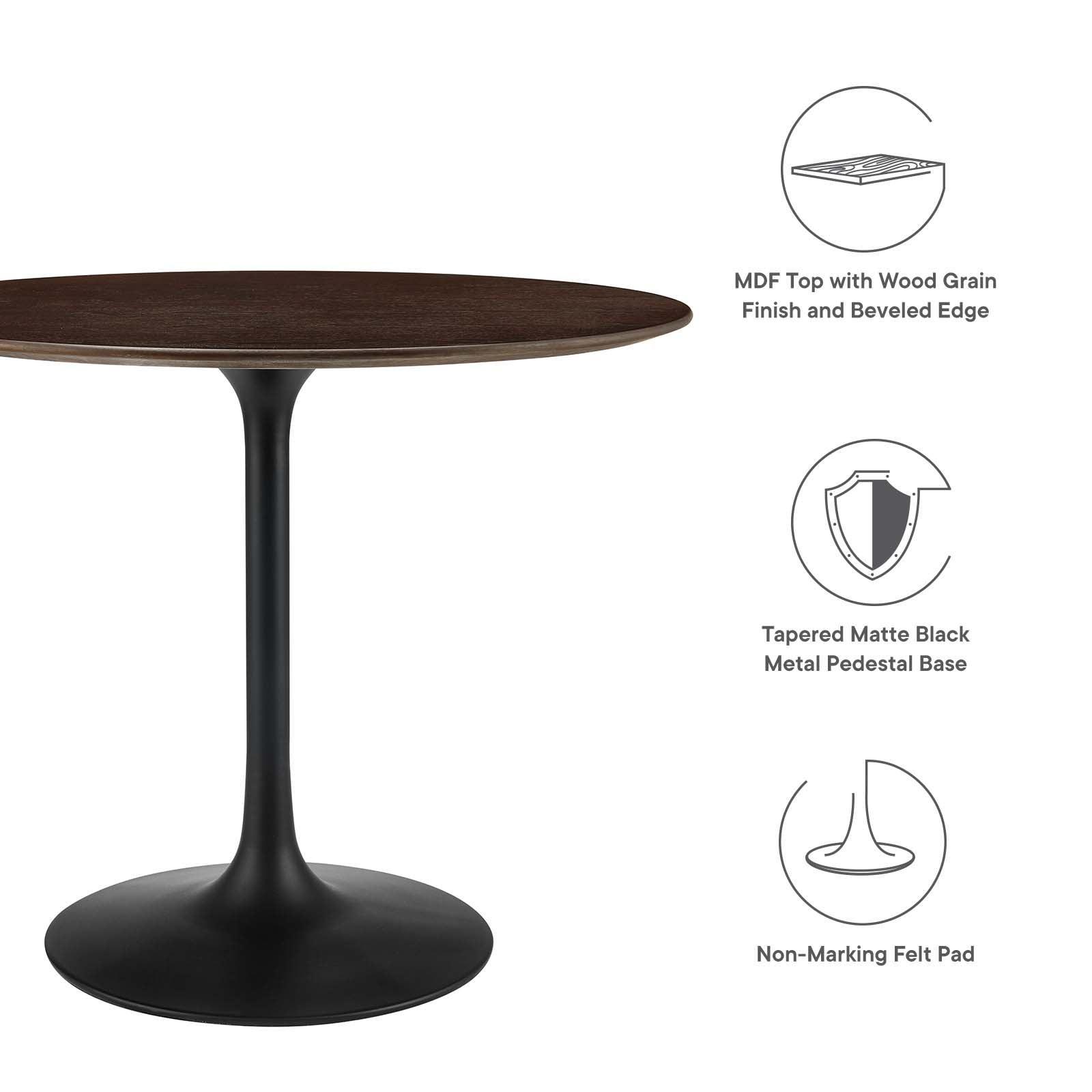 Lippa 36" Round Wood Dining Table, EEI-4862 FredCo