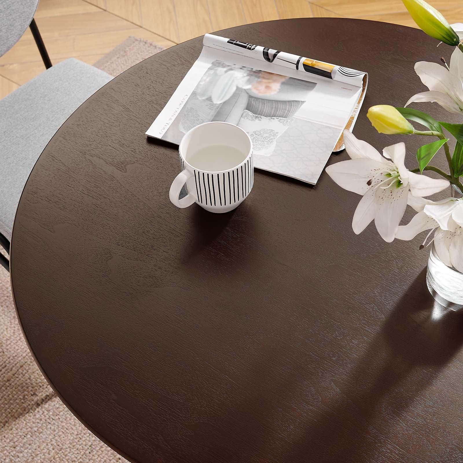 Lippa 36" Round Wood Dining Table, EEI-4862 FredCo