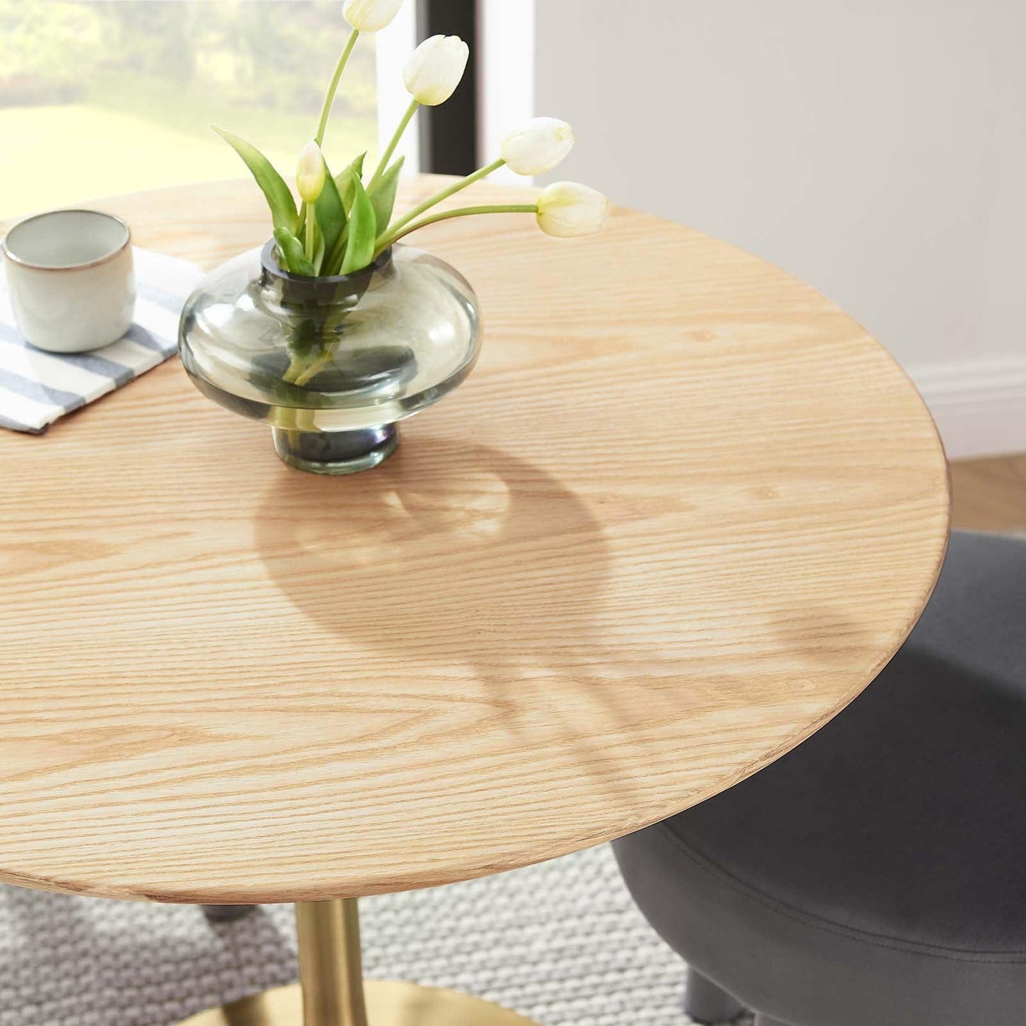 Lippa 36" Round Wood Dining Table, EEI-5215 FredCo