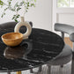 Lippa 40" Round Artificial Marble Dining Table, EEI-5238 FredCo