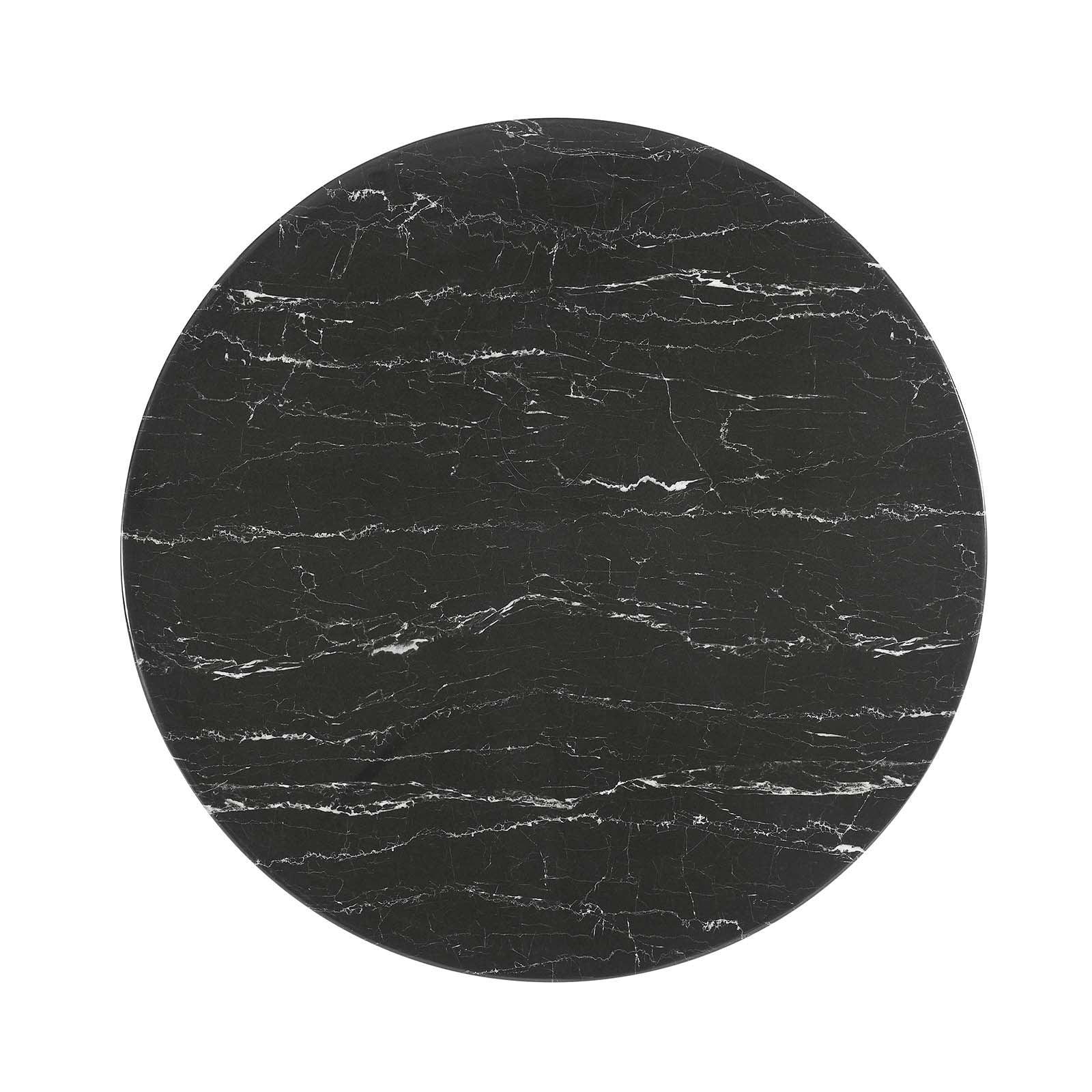 Lippa 40" Round Artificial Marble Dining Table, EEI-5238 FredCo