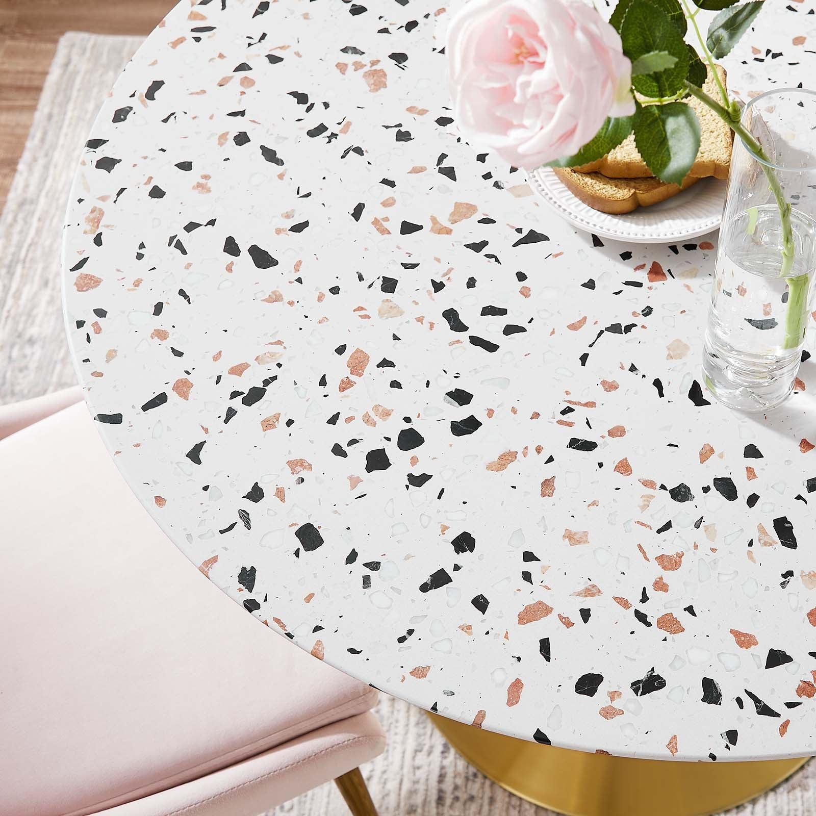 Lippa 40" Round Terrazzo Dining Table, EEI-5724 FredCo