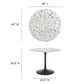 Lippa 40" Round Terrazzo Dining Table, EEI-5725 FredCo