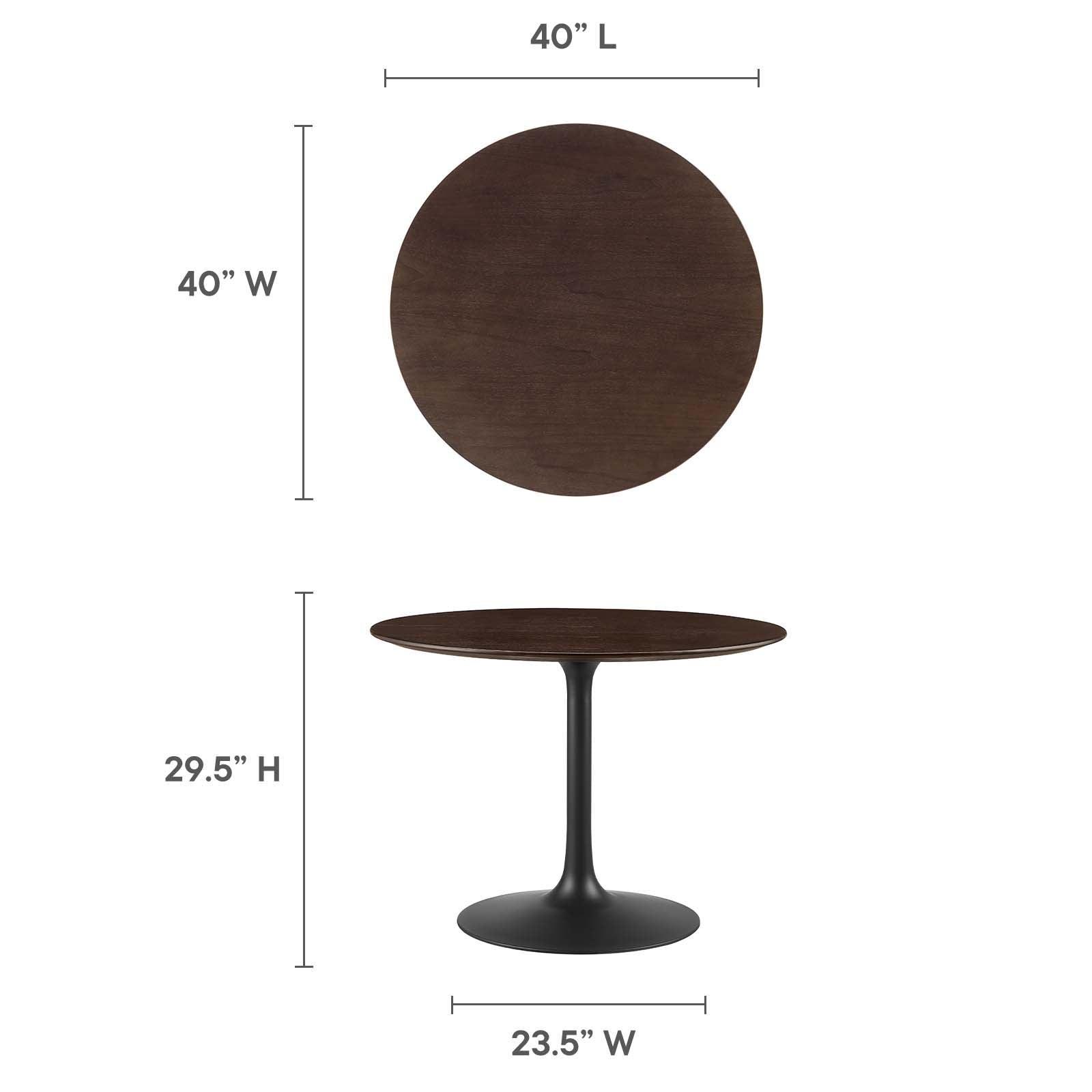 Lippa 40" Round Wood Dining Table, EEI-4871 FredCo