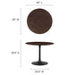 Lippa 40" Round Wood Dining Table, EEI-4871 FredCo
