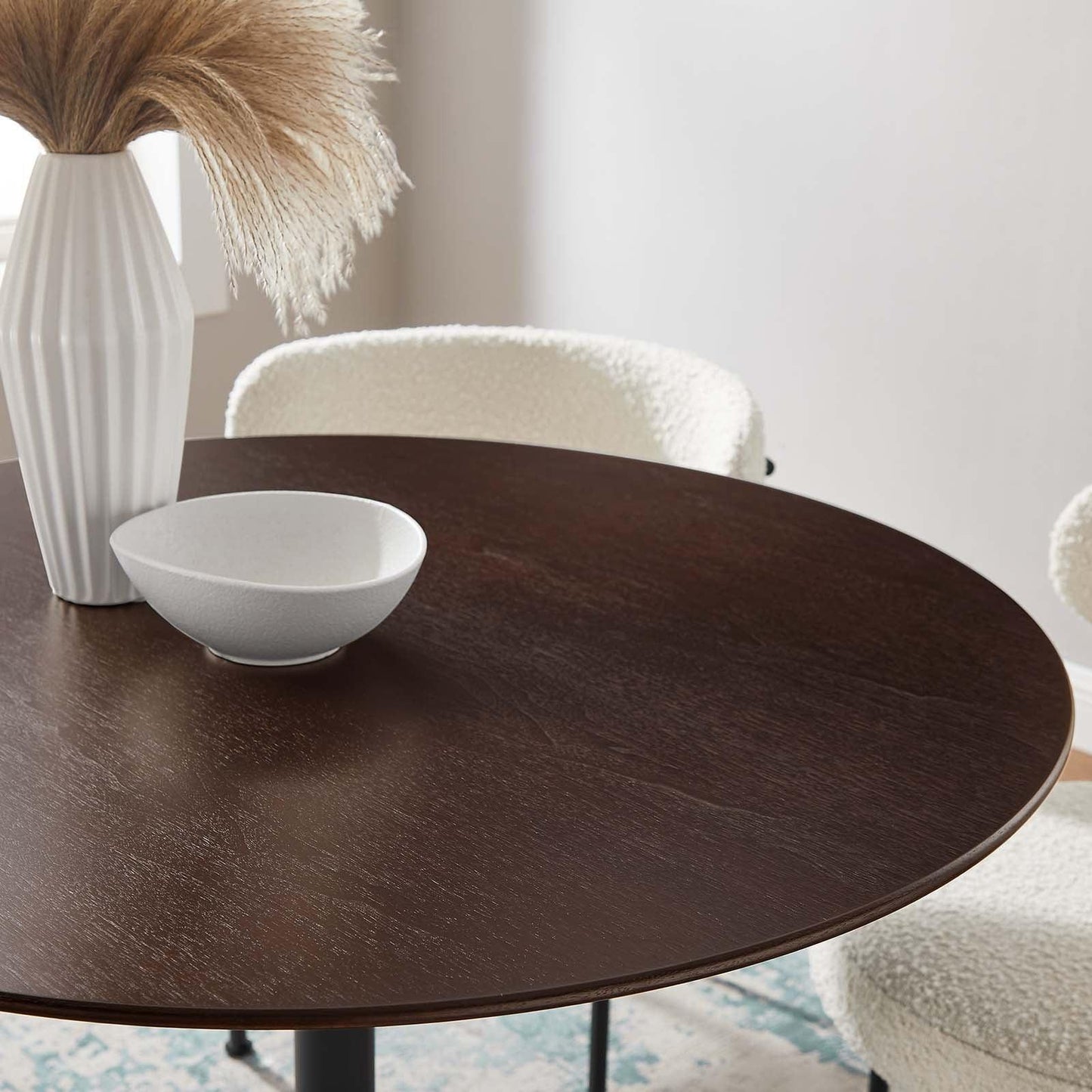 Lippa 40" Round Wood Dining Table, EEI-4871 FredCo