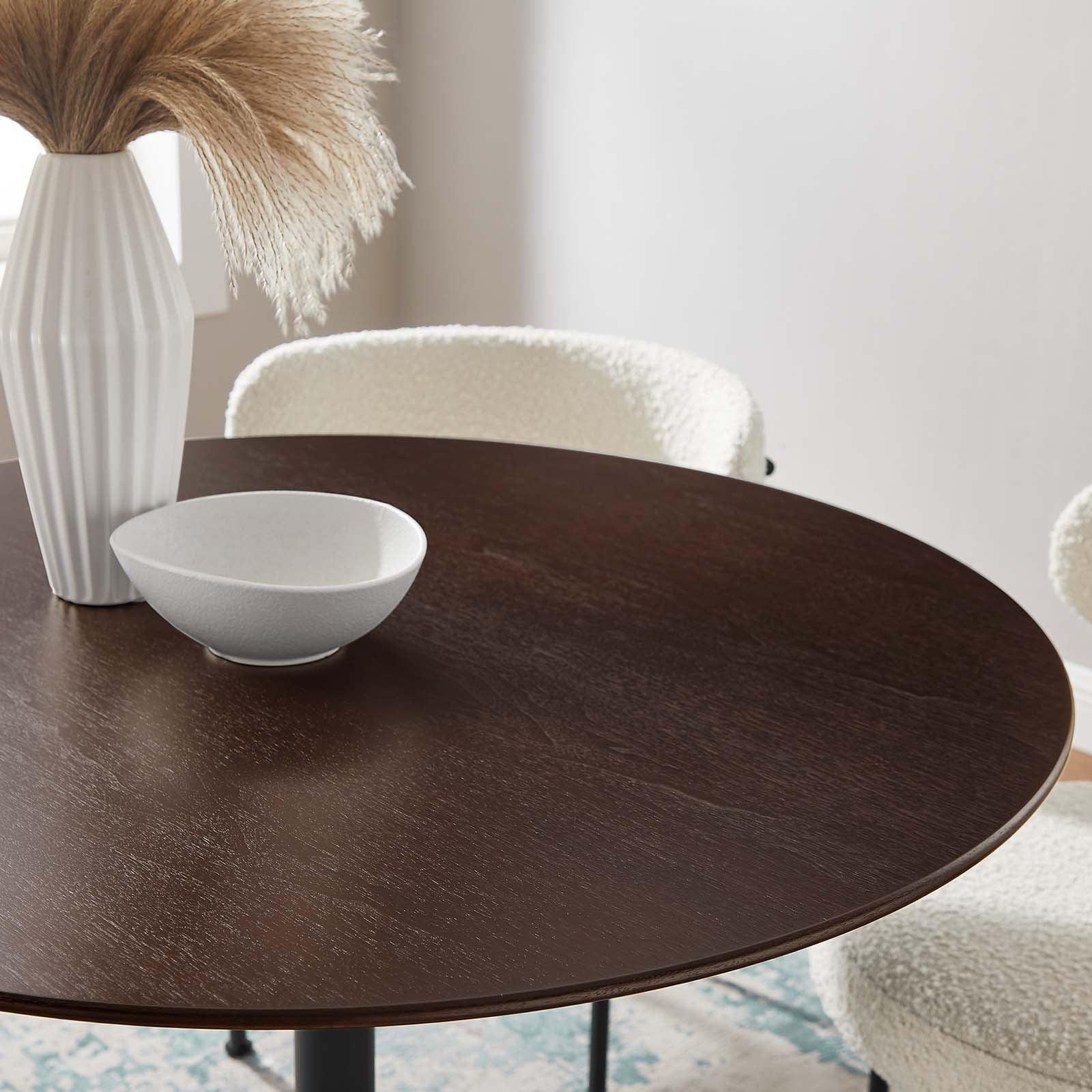 Lippa 40" Round Wood Dining Table, EEI-4871 FredCo