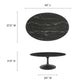 Lippa 42" Oval Artificial Marble Coffee Table, EEI-4885 FredCo