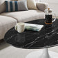 Lippa 42" Oval Artificial Marble Coffee Table, EEI-5192 FredCo