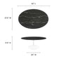 Lippa 42" Oval Artificial Marble Coffee Table, EEI-5192 FredCo