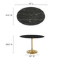 Lippa 42" Oval Artificial Marble Dining Table, EEI-5226 FredCo
