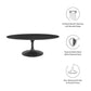 Lippa 48" Oval Artificial Marble Coffee Table, EEI-4886 FredCo