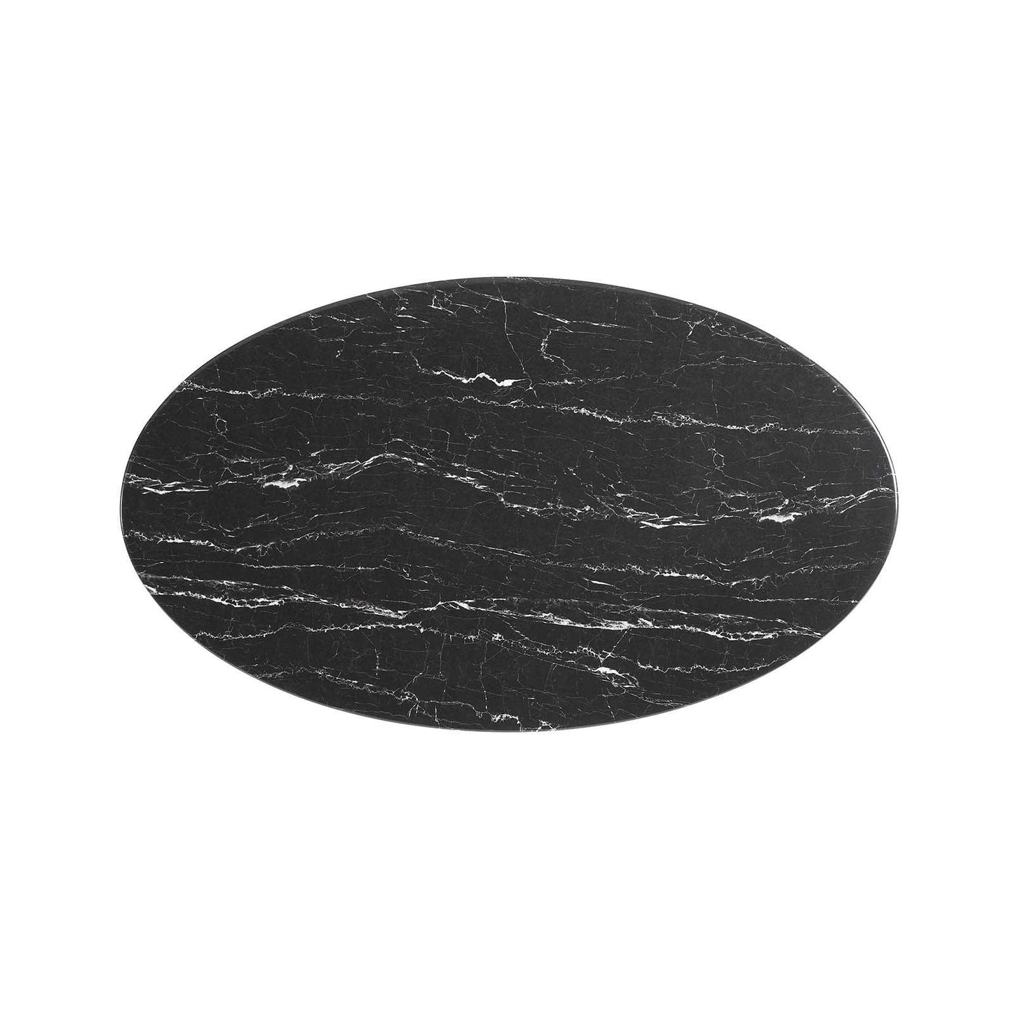 Lippa 48" Oval Artificial Marble Coffee Table, EEI-5193 FredCo