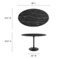 Lippa 48" Round Artificial Marble Dining Table, EEI-4870 FredCo