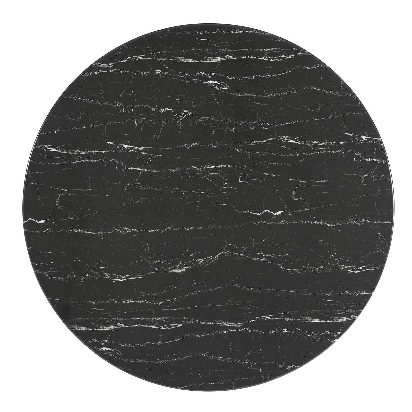 Lippa 48" Round Artificial Marble Dining Table, EEI-4877 FredCo