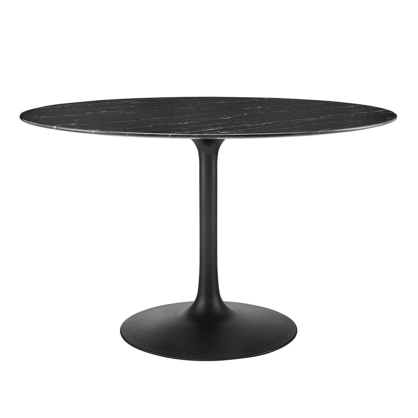 Lippa 48" Round Artificial Marble Dining Table, EEI-4877 FredCo