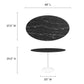 Lippa 48" Round Artificial Marble Dining Table, EEI-5170 FredCo