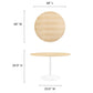 Lippa 48" Round Dining Table, EEI-5174 FredCo