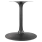 Lippa 48" Round Pedestal Solid Wood and Metal Dining Table by Modway FredCo
