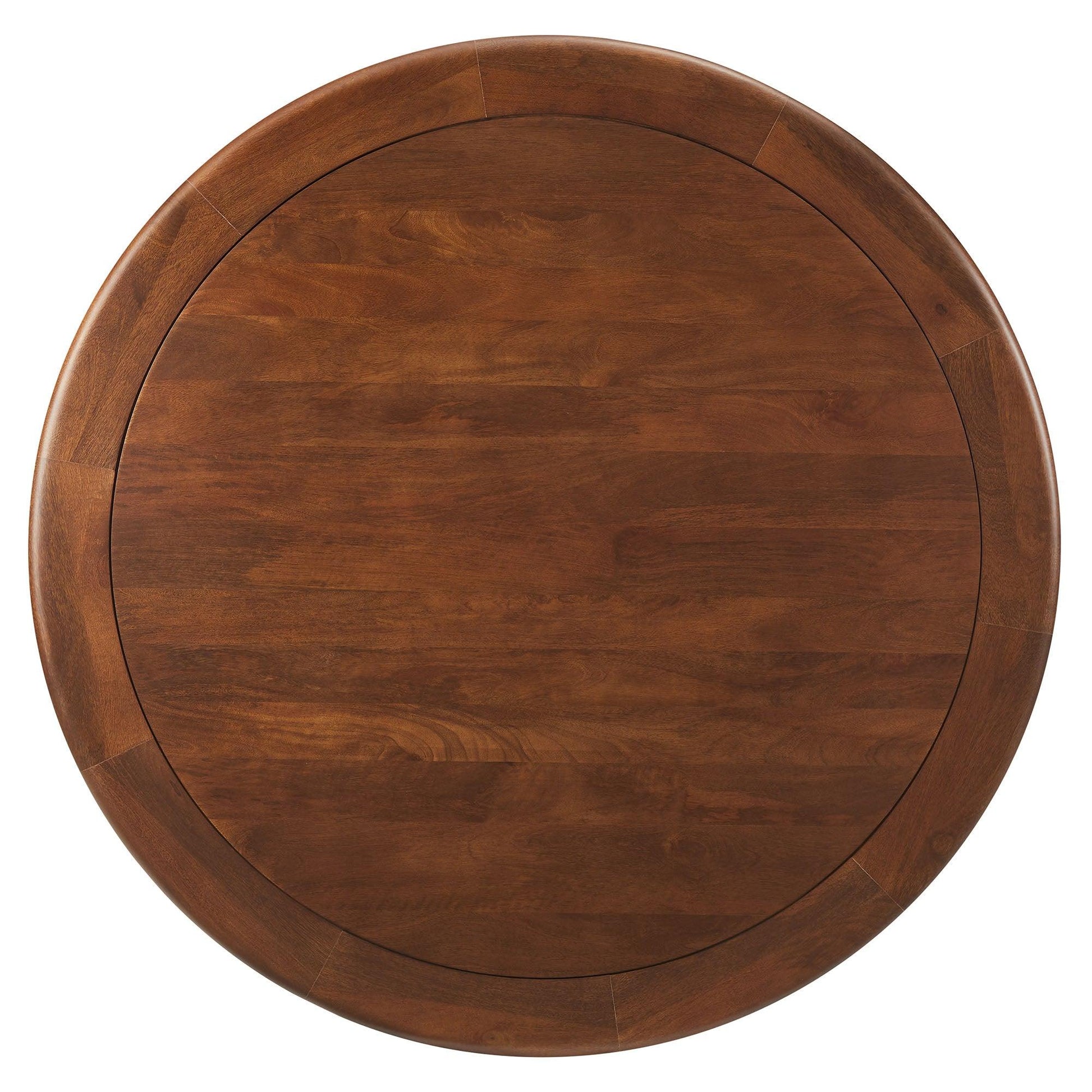 Lippa 48" Round Pedestal Solid Wood and Metal Dining Table by Modway FredCo